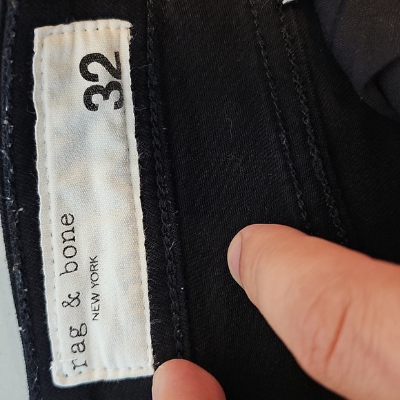 rag & bone Black 32x27 High Rise Skinny Jeans - Picture 6 of 8